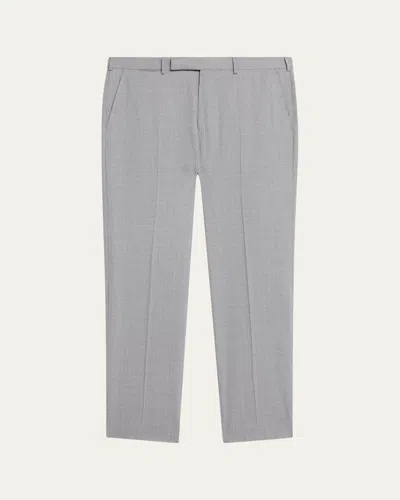Zegna Men's High Performance Flat-front Trousers In Gray