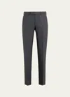 Zegna Dark Grey High Performance Wool Pants In Dark Gray