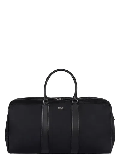 ZEGNA MEN'S HOLDALL NYLON TRAVEL BAG