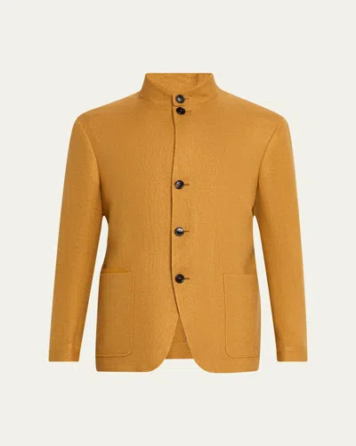 Zegna Men's Il Conte Linen-silk Chore Jacket