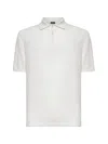 Zegna Silk Cotton Polo Shirt With Button Placket In White