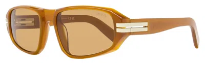 Zegna Men's Lanyard Sunglasses Ez0262 45e Transparent Brown 58mm In Multi