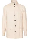 Zegna Beige Linen And Wool Il Conte Jacket