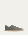 Zegna Canvas Triple Stitch Espadrilles In Medium Grey