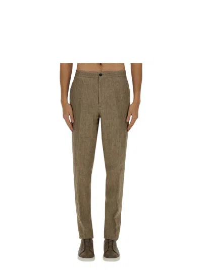 ZEGNA MEN'S LINEN JOGGER PANTS