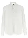 Zegna Linen Shirt With Chest Pocket And Structured Collar In White