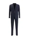 Zegna Single-breasted Suit In Blue