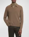 Zegna Oasi Cashmere Polo Shirt In Md Grn Sld