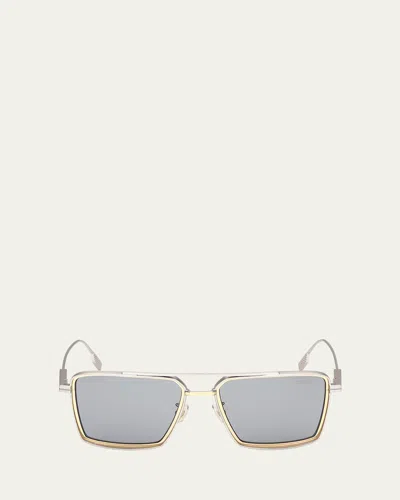 Zegna Men's Metal Aviator Sunglasses