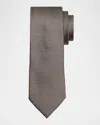Zegna Men's Micro-neat Silk Tie In Md Bge Micro-fanc