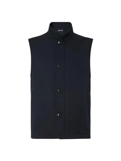 Zegna Men's Microfiber Motorin 50cc Vest In Blue