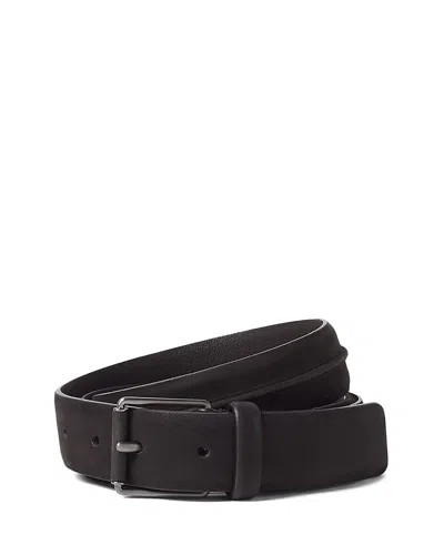 Zegna Men's Nubuck Belt In Green