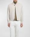 Zegna Oasi Cashmere Elements Bomber Jacket In White
