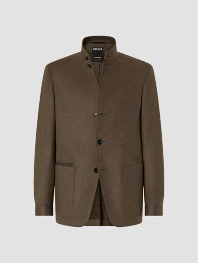 Zegna Oasi Cashmere Il Conte Jacket In Red