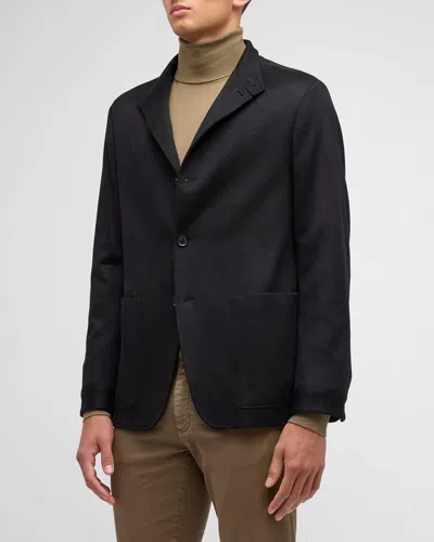 Zegna Men's Oasi Cashmere Ii Conte Sport Coat In Blk Sld