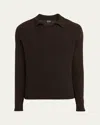Zegna Oasi Cashmere Polo Shirt In Dk Brw Sld