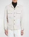 Zegna Men's Oasi Cashmere Overshirt In Neutral