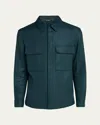 Zegna Overshirt Linen Concealed Placket