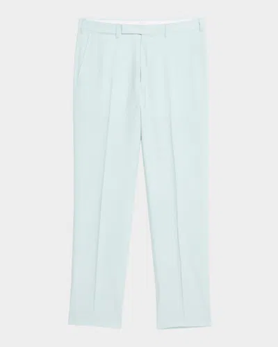 Zegna Men's Oasi Lino Flat-front Trousers In Multi