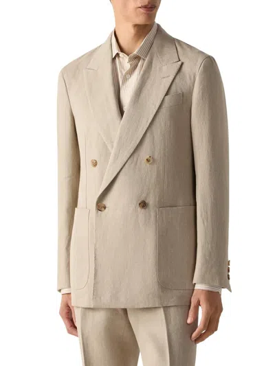 Zegna Oasi Lino Jacket In Neutral