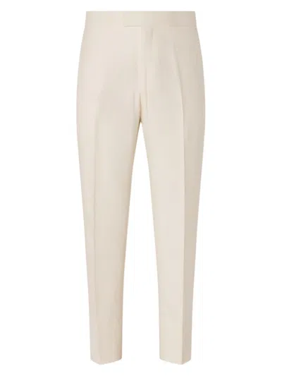 Zegna Oasi Lino Trousers In Neutral