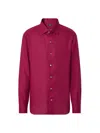 Zegna Oasi Lino Dress Shirt In Pink