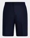 Zegna Oasi Linen Shorts In Nvy Sld
