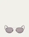 Zegna 51mm Round Sunglasses In Neutral