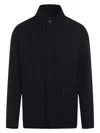 Zegna Jacket With Hidden Closure In Black