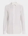 Zegna Men's Stripe Oasi Lino Casual Button-down Shirt