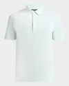 Zegna Man Polo Shirt Sage Green Size 50 Silk, Cotton In Br Blu Sld