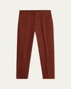 Zegna Men's Pleated Cotton-wool Pants