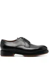 Zegna Lace-up Patent Leather Derby Shoes In Black