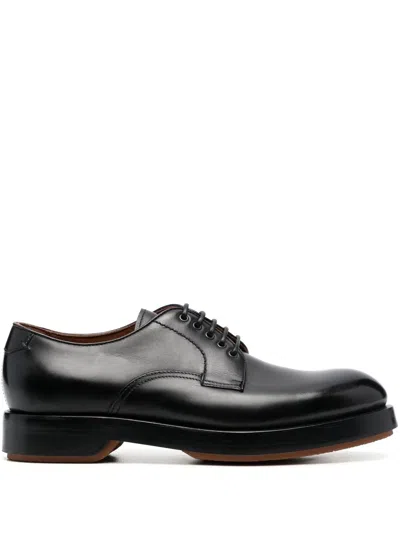 ZEGNA ZEGNA MEN POLISHED-LEATHER DERBY SHOES