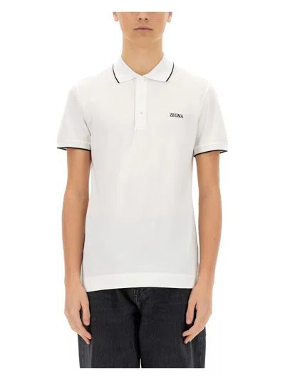 ZEGNA MEN'S POLO WITH LOGO T-SHIRT