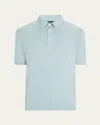 Zegna Man Polo Shirt Sage Green Size 50 Silk, Cotton In Aqu Sld