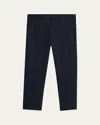 Zegna Men's Premium Flat-front Trousers In Nvy Sld