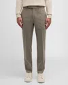 Zegna Men's Pure Wool Flat-front Pants In Md Brw Sld