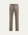 Zegna Men's Pure Wool Flat-front Pants In Md Brw Sld