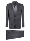 Zegna Wool Suit With Flap Pockets And Notch Lapel In Grey