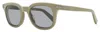 Zegna Rectangular-frame Sunglasses In Green