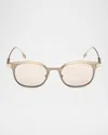Zegna Men's Round Metal Sunglasses In Matte Light Gold/pale Gold