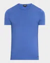 Zegna Men's Seacell Crewneck T-shirt In Blue