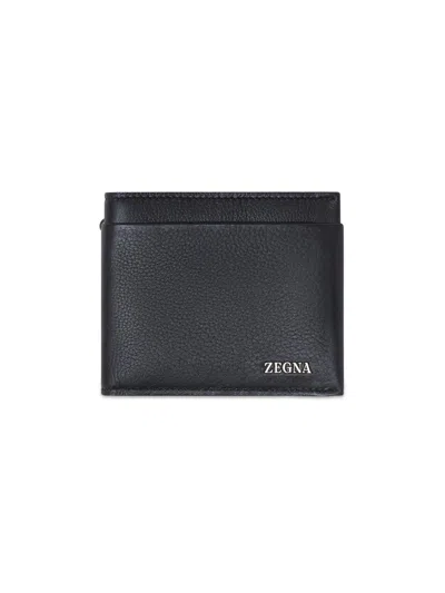 Zegna Men's Secondskin Billfold Wallet In Blue