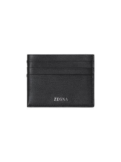 Zegna Men's Secondskin Card Case In Blue