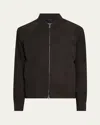 Zegna Brown Suede Bomber Jacket - Men's - Silk/lamb Skin/polyamide/calf Leatherpolyamidewool In Brown