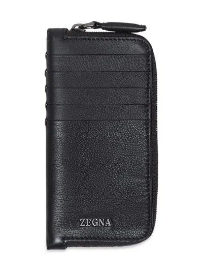 Zegna Men's Secondskin Wallet In Blue