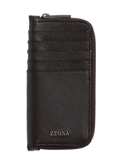 Zegna Men's Secondskin Wallet In Brown