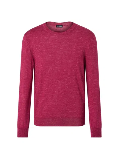 Zegna Long-sleeved Knitwear In Red