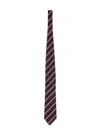 Zegna Blue And Red Silk Tie In Multicolor